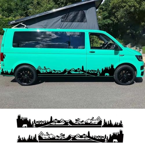 CUYENGT Vinyl-Aufkleber für Autotürseiten, passend für VW Transporter T3 T4 T5 T6 Caravelle Multivan Camper Van Zubehör von CUYENGT