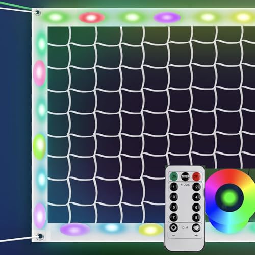 CVT Professionelles LED-Volleyballnetz mit Stahlkabel, beleuchtetes, tragbares Volleyballnetz für den Außenbereich mit Fernbedienung, leuchtet im Dunkeln, robustes Badminton-Volleyballnetz für den CVT Professionelles LED-Volleyballnetz mit Stahlkabel, beleuchtetes, tragbares Volleyballnetz für den Außenbereich mit Fernbedienung, leuchtet im Dunkeln, robustes Badminton-Volleyballnetz für den von CVT