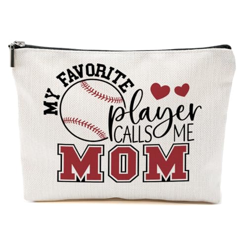 Baseball-Geschenke, Baseball-Mama-Make-up-Tasche, Baseball-Trainer, Geschenke, Kosmetiktasche für Damen, Damen, Baseball Mom5, 10.5"x 7"x 2.5" von CVYW