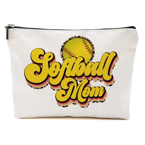 CVYW Softball-Zubehör für Mädchen, Make-up-Tasche, Softball-Geschenke, Kosmetiktasche für Frauen, Schwester, Freundin, Softball Mom3, 10.5"x 7"x 2.5" von CVYW