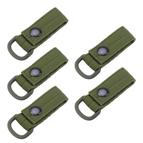 5 Stück Gurtband-Befestigungsriemen mit D-Ringen für Rucksack, Karabiner, Nylonband, Schlüsselhalter mit D-Ringen von CVZQTE