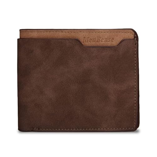 Frosted Bank Kreditkartenhalter Organizer Multi-Slot Slim Pocket Wallet Herren Retro Clutch Diebstahlsichere Leder Geldbörse von CVZQTE