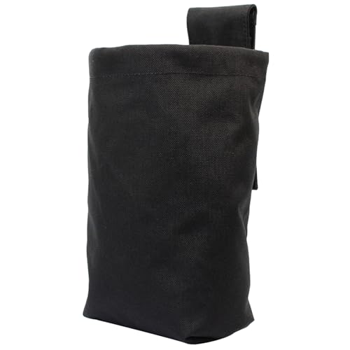 Große faltbare taktische Tasche mit Kordelzug für Magazine, Hüfttasche, Handtasche, Dump Bag, Farbe: Schwarz von CVZQTE