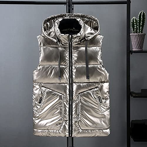 CWENROU Damen Ärmellose Daunenweste - Mode Damen Winter Daunenweste Retro Grau Kapuze Kurze Glänzende Ärmellose Daunenjacke Weste Warme Outdoor Sport Winddichte Jacke Elegante Casual Party,Grau,4XL CWENROU Damen Ärmellose Daunenweste - Mode Damen Winter Daunenweste Retro Grau Kapuze Kurze Glänzende Ärmellose Daunenjacke Weste Warme Outdoor Sport Winddichte Jacke Elegante Casual Party,Grau,4XL von CWENROU