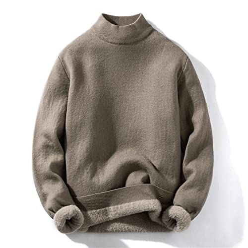 CWENROU Dicker Pullover Männer - Mode Herren Plus Samt Dicker Strickpullover Retro Halbhoher Kragen Herbst Und Winter Slim Fit Warmes Top Khaki Casual Party Outdoor Business Bottoming Shirt,Khaki,XL CWENROU Dicker Pullover Männer - Mode Herren Plus Samt Dicker Strickpullover Retro Halbhoher Kragen Herbst Und Winter Slim Fit Warmes Top Khaki Casual Party Outdoor Business Bottoming Shirt,Khaki,XL von CWENROU