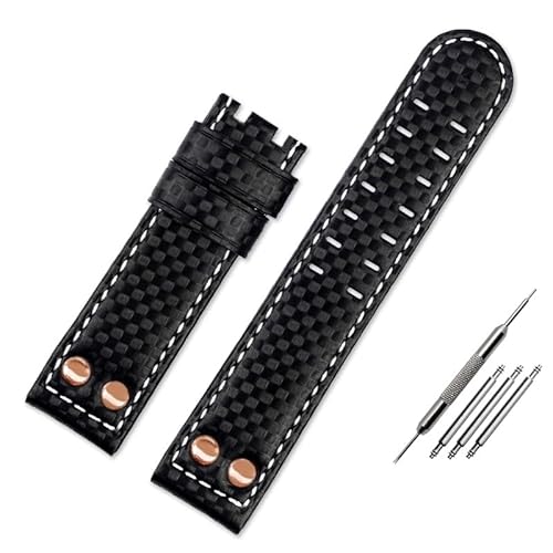 22mm Carbon Fiber Echtes Leder Schweiß Beweis Ersatz Armband Band Männer Uhr Zubehör Für Hamilton Khaki Field Uhr von CWLPSL