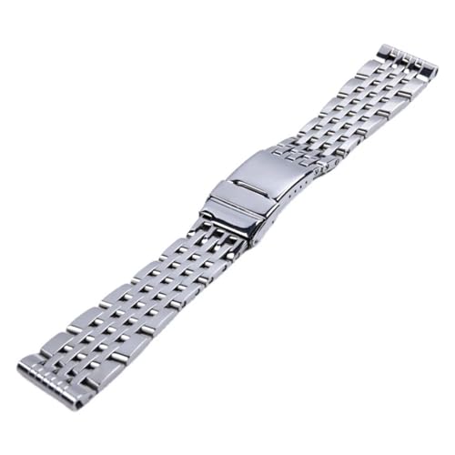 CWLPSL 20 mm 22 mm 24 mm Edelstahl-Armband für Breitling-Uhrenarmband, Herrenarmband, Druckknopf, versteckter Verschluss (20 mm) von CWLPSL