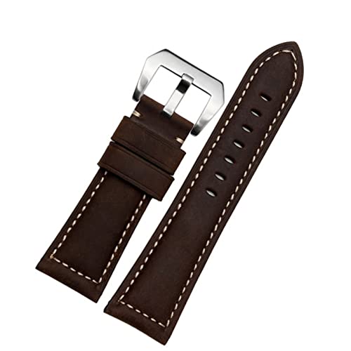 CWLPSL 20mm 22mm 24mm 26mm Echtes Leder Retro Mann Uhrenarmband für Panerai PAM111 441 Rindsleder Armband Handgelenk Strap von CWLPSL