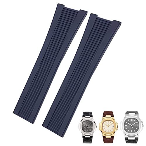 CWLPSL 25 mm Kerbenform Gummi Silikon Uhrenarmband wasserdichte Uhrenarmbänder für PATEK Philippe Nautilus Herrenarmband von CWLPSL