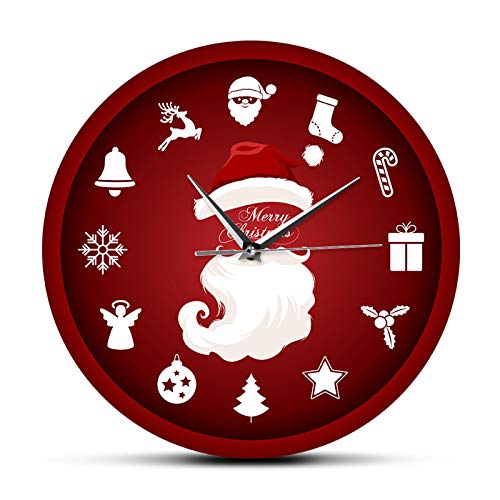 CWLPSL Acryl dekorative Wanduhr Weihnachtsmann Kunst Wandbehang Uhr personalisierte Wanddekoration Uhr für Weihnachten von CWLPSL