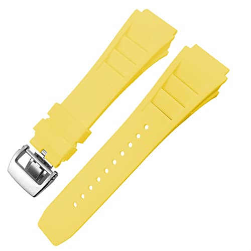 CWLPSL Gummiarmband 20 x 25 mm passend für Richard Spring Bar Silikon Mille Sport Uhrenarmband weiches wasserdichtes Armband von CWLPSL