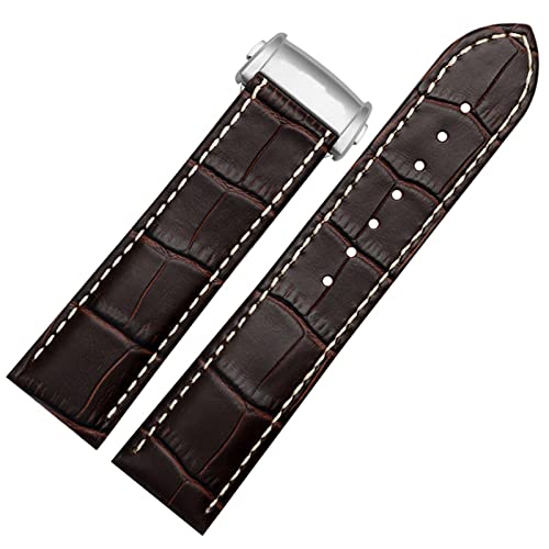 CWLPSL Rindsleder-Armband, 20 mm, 22 mm, Faltschließe für Hamilton Khaki Aviation Classic Series Herrenarmband von CWLPSL