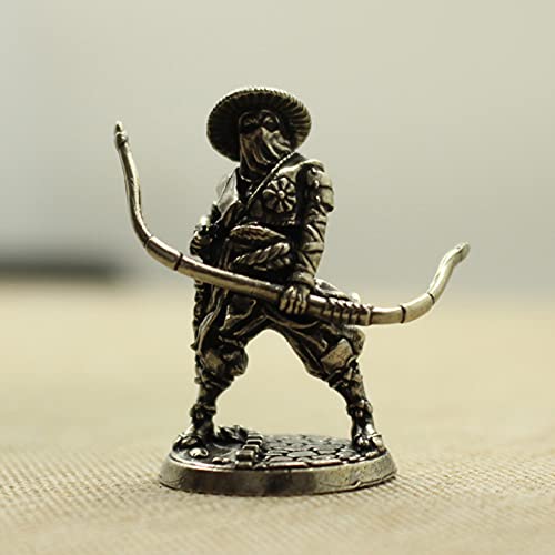 CWLPSL Weiße Kupfer-Soldaten-Modell-Statue, Vintage-Miniaturen, Metall, japanische Samurai-Figuren, Desktop-Ornament, Dekor-Kollektion CWLPSL Weiße Kupfer-Soldaten-Modell-Statue, Vintage-Miniaturen, Metall, japanische Samurai-Figuren, Desktop-Ornament, Dekor-Kollektion von CWLPSL