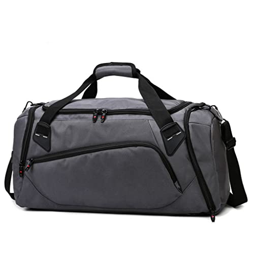 Sporttasche Sporttasche Herren Damen Sporttasche Robuste multifunktionale Handtasche Outdoor Große Reisetasche Yoga-Rucksack (Farbe: Grau, Größe: 70 * 34 * 32 cm) von CWLPSL