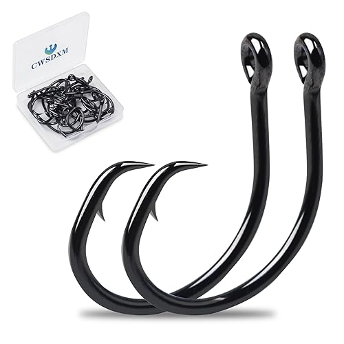 CWSDXM Circle Hooks Salzwasser 20 Stück In-Line Wide Gap Angelhaken für Welse 4 x starke Hartstahl Mustad Haken für Thunfisch, Karpfen, Wels, Barsch, Größe 1,1/0,2/0,3/0,4/0,5/0,6/0,8/0,10/0 (8/0) CWSDXM Circle Hooks Salzwasser 20 Stück In-Line Wide Gap Angelhaken für Welse 4 x starke Hartstahl Mustad Haken für Thunfisch, Karpfen, Wels, Barsch, Größe 1,1/0,2/0,3/0,4/0,5/0,6/0,8/0,10/0 (8/0) von CWSDXM