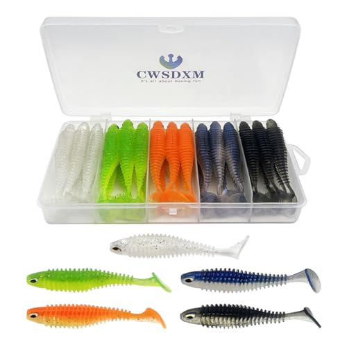 CWSDXM Weiche Angelköder, 6,5 cm/8 cm, Paddelschwanz, Schwimmköder, weicher Kunststoff, für Barsch, Forelle, Zander, Crappie, 30 Stück/40 Stück CWSDXM Weiche Angelköder, 6,5 cm/8 cm, Paddelschwanz, Schwimmköder, weicher Kunststoff, für Barsch, Forelle, Zander, Crappie, 30 Stück/40 Stück von CWSDXM
