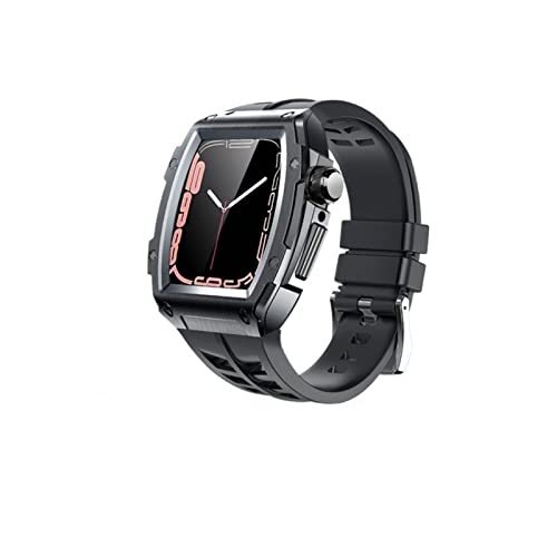 Änderungssatz-Armbandgehäuse für Band 44 mm 45 mm Edelstahl-Gummiarmband für iWatch-Serie 8 7 6 SE 5 Correa von CWZZWS