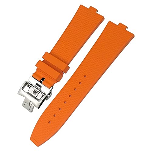 CWZZWS 24mm * 7mm Fluor Gummi Quick Release Armband Fit Für Vacheron Constantin 5500V 4500V 7900 Schwarz blau Uhr Männer wasserdichte Armband von CWZZWS