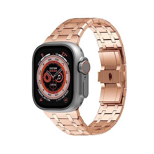 CWZZWS Edelstahl-Uhrenarmband, für Band 49 mm, 45 mm, 44 mm, 42 mm (Keine Uhr), Armband-Stoßstangen-Uhrenarmband, für Iwatch Ultra 8, 7, 6, 5, 4 SE-Serie von CWZZWS