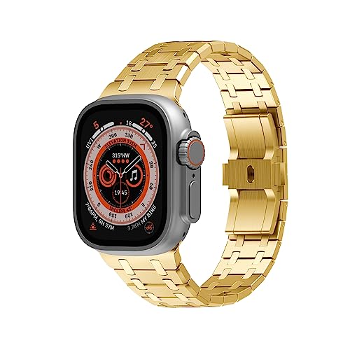 CWZZWS Edelstahl-Uhrenarmband, für Band Ultra 8 7 49 mm 45 mm 44 mm 42 mm, für IWatch-Serie 8 7 6 SE 5 4 Metallband von CWZZWS