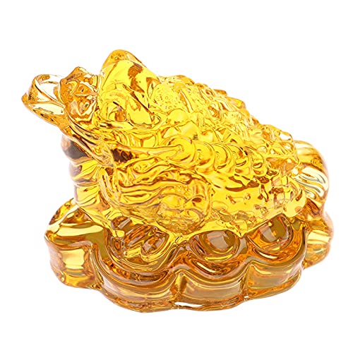 CWZZWS Feng Shui Krötengeld GLÜCK Glück Reichtum Goldener Frosch Krötenmünze Home Office Dekoration Tischdekoration Glücksgeschenke Reichtumsgeschenke von CWZZWS