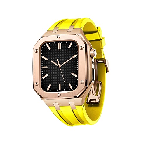 CWZZWS Für Bandgehäuse 45 mm 44 mm Robustes Armband mit stoßfestem Stoßgehäuse, Männer Frauen Sport Militärband Schutzhülle nur für iWatch Serie 7 SE 6 5 4 von CWZZWS