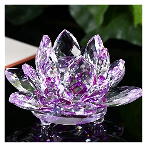 CWZZWS Kristall Schwan Lotus Kristall Glas Figur Briefbeschwerer Ornament Feng Shui Dekor Sammlung Ornament Feng Shui Dekor Sammlung Reichtum Geschenke (Farbe: Rosa) von CWZZWS