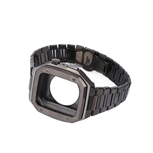 CWZZWS Neuester Edelstahl für Band 44 mm Metallarmband für IWatch Serie 8 7 6 SE 5 4 44 mm Edelmetall-Luxusarmband von CWZZWS