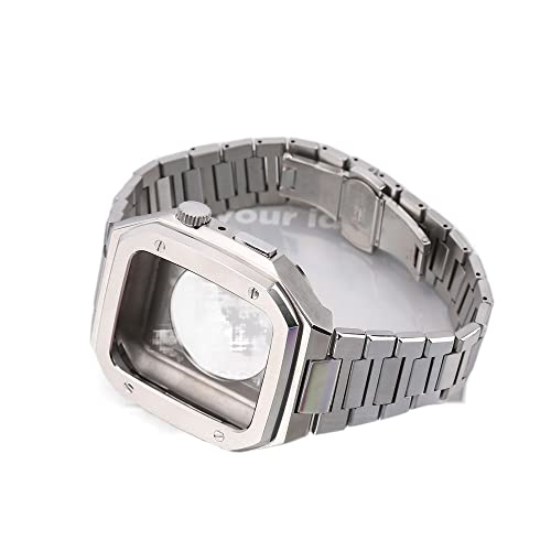 CWZZWS Neuester Edelstahl für Band 44 mm Metallarmband für IWatch Serie 8 7 6 SE 5 4 44 mm Edelmetall-Luxusarmband von CWZZWS