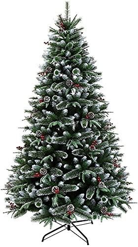 CWZZWS Weihnachtsbaum Künstlicher Baum Dekoration Weihnachtsbaum Premium PVC Künstlicher Kiefernbaum Mit Metallständer Tannenzapfen Beerenbaum Dekoration (Größe: 180cm) (150cm) () Modisch von CWZZWS