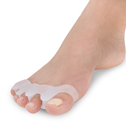 CWZZWS Zehenglätter, Gel-Zehenspreizer, Mittelfußpolster, Gel-Glätteisen für überlappende Zehen, Ballenkorrektur, Hallux-Valgus-Vorfuß-Schmerzlinderung von CWZZWS