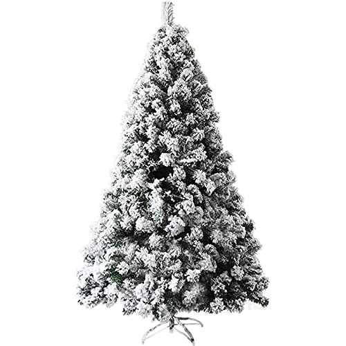 Christbaumschmuck Rustikaler künstlicher schneebedeckter Weihnachtsbaum, weißer Kiefern-Weihnachtsbaum mit Metallständer Wohndeko Einfache Montage für Weihnachtsfeiern im Innenbereich (Farbe: Weiß; von CWZZWS