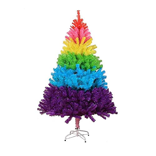 Weihnachtsbaum, künstlicher Baum, Weihnachtsdekoration für den Innenbereich für Kinder zu Hause, bunter künstlicher Weihnachtsbaum, wunderschöner Regenbogen-Weihnachtsbaum, PVC-Kiefer (Größe: 5 Fuß von CWZZWS