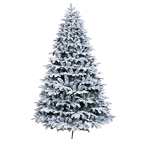 Weihnachtsbaum für drinnen und draußen, Deluxe-Kiefer, mit Schnee beflockter künstlicher Weihnachtsbaum, umweltfreundlicher PVC-Weihnachtsbaum, einfach zu montieren für Weihnachtsdekoration, weiß, von CWZZWS