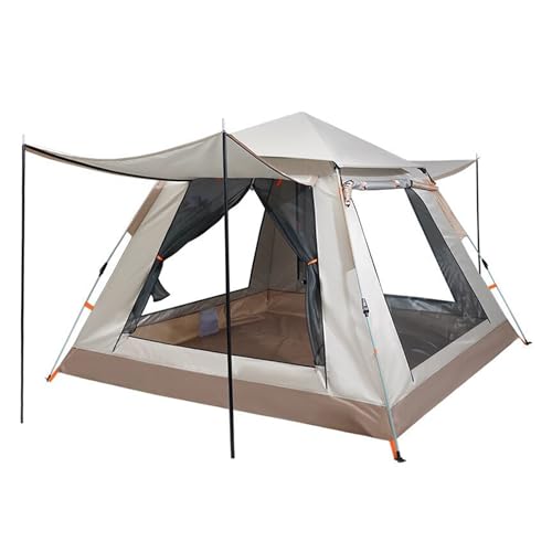 Sofortiges Zelt, Pop-Up-Zelt, Campingzelt für 3–6 Personen, 4 Netzfenster und 2 Türen, 241,3 x 241,3 x 155,9 cm, tragbares, wasserdichtes, automatisches Zelt von CXHSFNAL