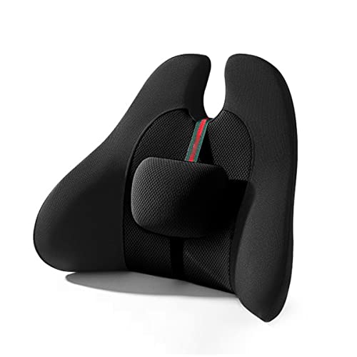 CXLHZCJB Auto-Lendenwirbelstützkissen, Lendenrückenstütze, Memory-Schaum-Rückensitzkissen, Rückenkissen mit atmungsaktivem 3D-Netz, ergonomisches Design, passend für große Autositze und Körperkurve, von CXLHZCJB