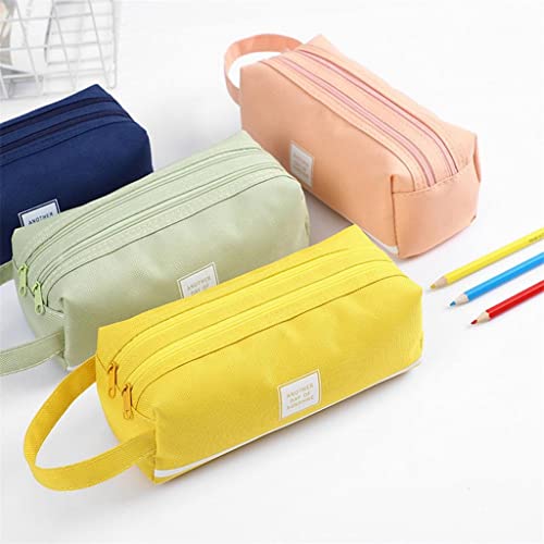 CXLHZCJB Große Kapazität Henkeltasche Multifunktions-Federmäppchen Stift-Organizer-Beutel mit Reißverschluss für Jungen Mädchen Schulbedarf (3er-Pack) von CXLHZCJB