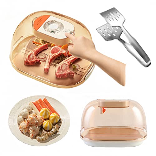 CXLHZCJB Home Kitchen Lebensmittel-Auftautablett, Steak- und Fleisch-Auftautabletts mit Tropf, Steakschaufel senden, Orange, 32 * 24,5 cm (Orange 32 * 24,5 cm) von CXLHZCJB