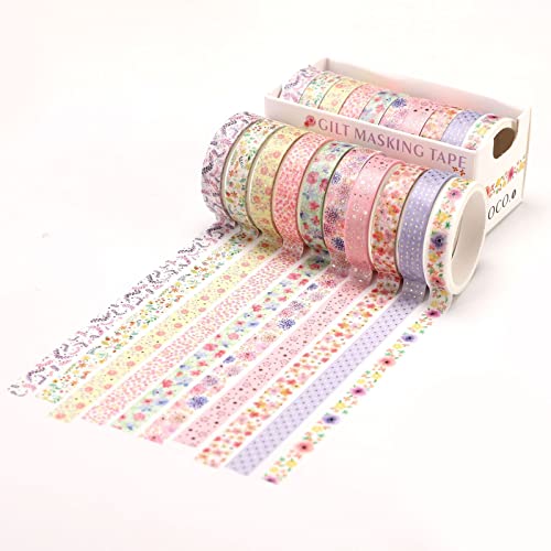 CXLHZCJB TRoki 20 Rollen entzückende dekorative Klebebandkollektion, 8 mm Breite (2 m Länge), perfekt für Scrapbooking, Bullet Journals, Planerbedarf, DIY-Handwerk, Journaling von CXLHZCJB