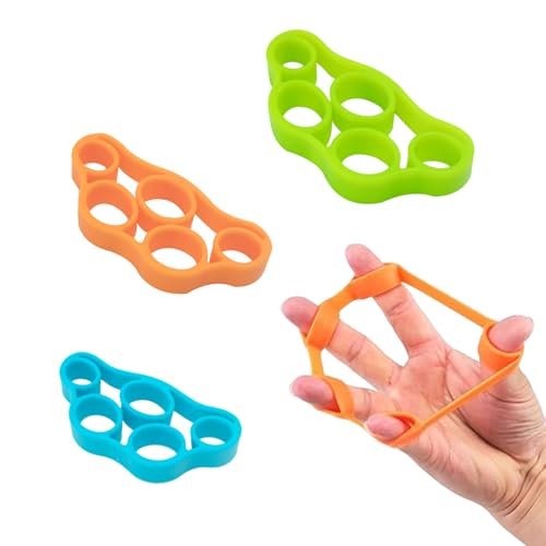 CXNXFD Fingertrainer 3 Stück, Silikon Fingertrainer Handtrainer Grip Trainer Handkraft Trainer, Hand Strengthening Finger Stretch Band for Climbing, Muscle Training, Stress Relief and Recovery CXNXFD Fingertrainer 3 Stück, Silikon Fingertrainer Handtrainer Grip Trainer Handkraft Trainer, Hand Strengthening Finger Stretch Band for Climbing, Muscle Training, Stress Relief and Recovery von CXNXFD