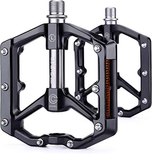 CXWXC Fahrradpedale mit Reflektoren MTB Pedale Aluminiumlegierung Fahrrad Pedale Set 3 Abgedichtete Pedale Fahrrad rutschfest Rennrad Pedale 9/16 Cube Fahrrad für Mountainbike,Rennrad CXWXC Fahrradpedale mit Reflektoren MTB Pedale Aluminiumlegierung Fahrrad Pedale Set 3 Abgedichtete Pedale Fahrrad rutschfest Rennrad Pedale 9/16 Cube Fahrrad für Mountainbike,Rennrad von CXWXC