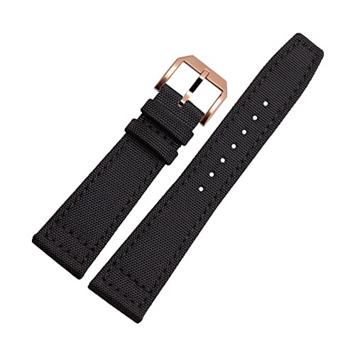 CXYMUWC 20 mm Uhrenarmbänder für IWC Pilot Portuguese Portofino Nylon Canvas Uhrenarmbänder Grün Blau Grau Schwarz Uhrenarmbänder Armbänder von CXYMUWC