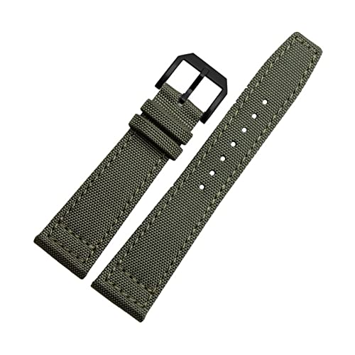 CXYMUWC 20 mm Uhrenarmbänder für IWC Pilot Portuguese Portofino Nylon Canvas Uhrenarmbänder Grün Blau Grau Schwarz Uhrenarmbänder Armbänder von CXYMUWC