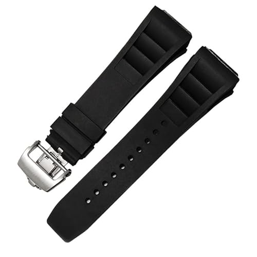 CXYMUWC Gummi-Silikon-Uhrenarmband für Richard Mille RM011-Serie Silikonband-Zubehör Herren-Uhrenarmband 25–20 mm von CXYMUWC