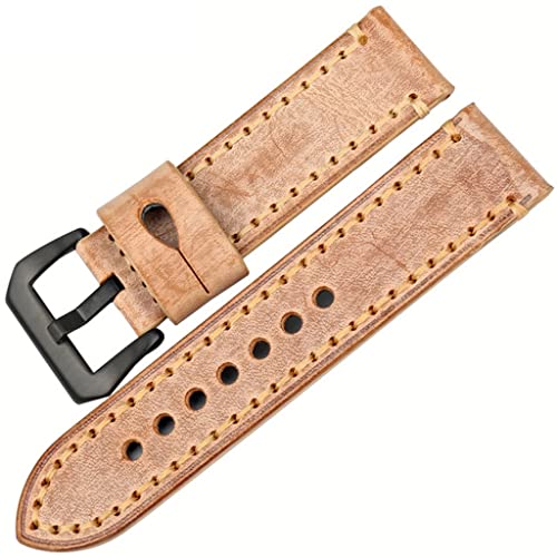 CXYMUWC Zubehör Uhrenarmband Braun Vintage Trensenzaum Leder Uhrenarmband Uhrenarmband Uhrenarmband für von CXYMUWC