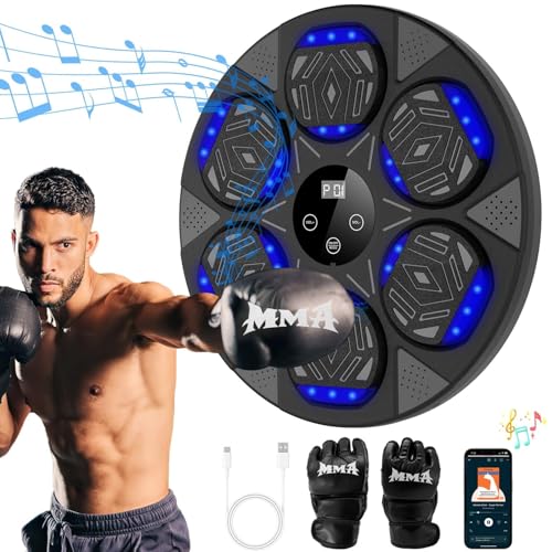 CXYP Music Boxing Machine-Musik Box Maschine LED Licht Elektronische Boxmaschine mit Musik Boxen mit Boxhandschuhen Bluetooth Musik Boxen Ziel-7 Geschwindigkeitsstufen von CXYP