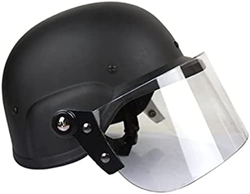 Taktischer Militär-Airsoft-Helm, mit klarem Riot-Visier-Gesichtsschutz für Paintball-, Luftgewehr-, Rad-, Bauarbeiter-, Jagd- und Schießbegeisterte von CYC1982C