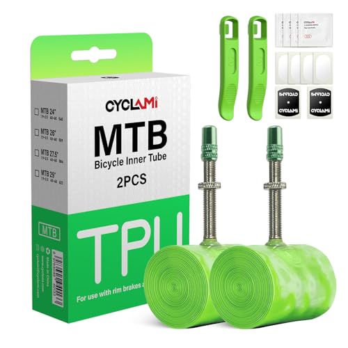 CYCLAMI MTB Fahrradschlauch TPU 65g Ultraleichter MTB26 ×1.9-2.5 Fahrradschlauch mit 45mm Presta Metall Ventil CYCLAMI MTB Fahrradschlauch TPU 65g Ultraleichter MTB26 ×1.9-2.5 Fahrradschlauch mit 45mm Presta Metall Ventil von CYCLAMI