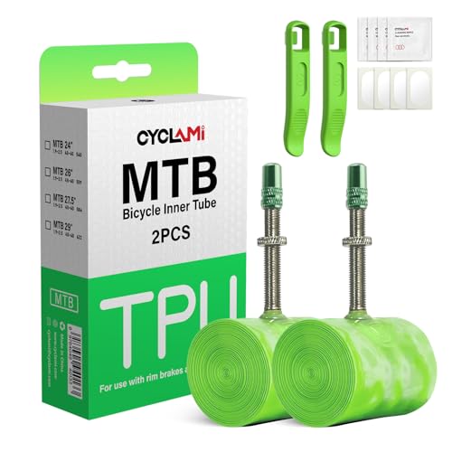 CYCLAMI MTB Fahrradschlauch TPU 65g Ultraleichter MTB29 ×1.9-2.5 Fahrradschlauch mit 45mm Presta Metall Ventil CYCLAMI MTB Fahrradschlauch TPU 65g Ultraleichter MTB29 ×1.9-2.5 Fahrradschlauch mit 45mm Presta Metall Ventil von CYCLAMI