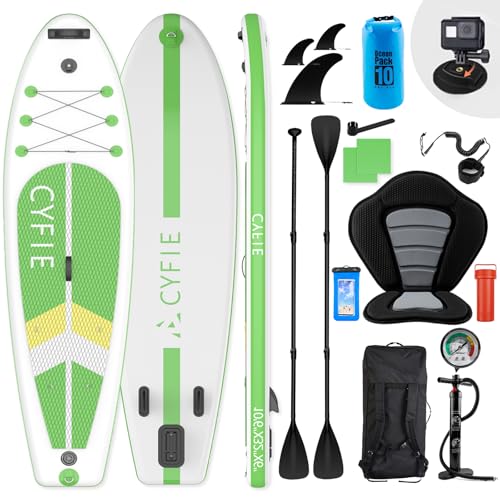 CYFIE Stand Up Paddling Board Aufblasbare,SUP Board Set mit Kajak Sitz und SUP Paddel |Komplettes Zubehör |Stand Up Paddle Board für Anfänger & Fortgeschrittene|320 × 81 × 15cm |Tragfähigkeit 150kg CYFIE Stand Up Paddling Board Aufblasbare,SUP Board Set mit Kajak Sitz und SUP Paddel |Komplettes Zubehör |Stand Up Paddle Board für Anfänger & Fortgeschrittene|320 × 81 × 15cm |Tragfähigkeit 150kg von CYFIE